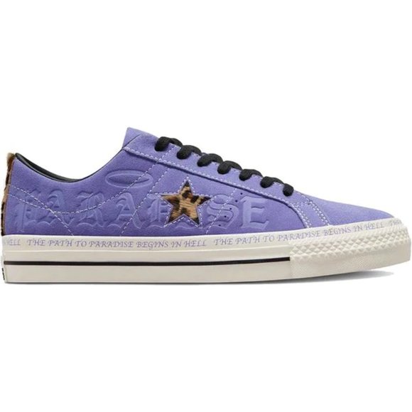Converse Cons x Paradise Sean Pablo One Star Pro OX WILD LILAC/BLACK/EGRET A0437 - Picture 2 of 15